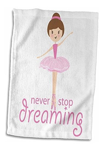 3d Rose Never Stop Dreaming With Cute Ballerina And Pink Tut