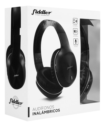 Audífonos Bluetooth On-ear Fiddler Con Manos Libres Negro
