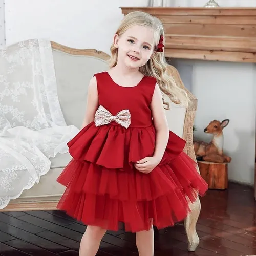 Práctico Mejorar col china Vestido De Tul Para Niña Rojo | MercadoLibre 📦