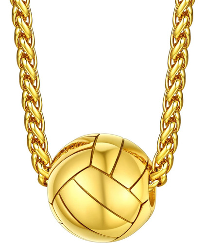 Bestyle Collar Con Colgante De Voleibol Dorado Con Forma De 