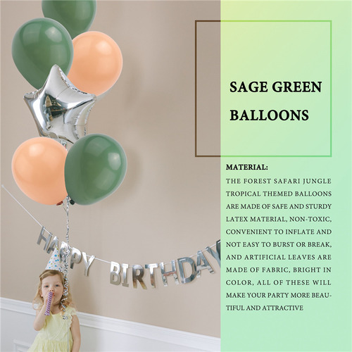 Kit De Guirnaldas De Globos De Color Verde Salvia, Globos Y