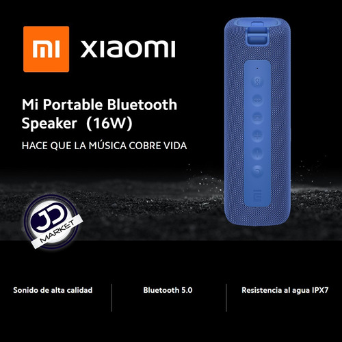 Xiaomi Mi Portable Bluetooth Speaker (16w) / Ipx7 - Azul