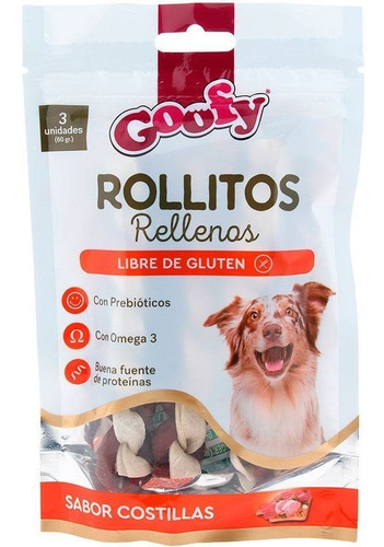 Goffy Rollitos Rellenos Sabor Costillas - Sin Gluten - 3 Und