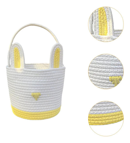 Canasta De Regalo De Pascua De Huevo De Pascua Con Orejas De