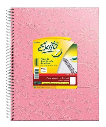 Cuaderno Exito Uni T/ Dura Abc E7 C/ Espiral 60 Hjs X1 U