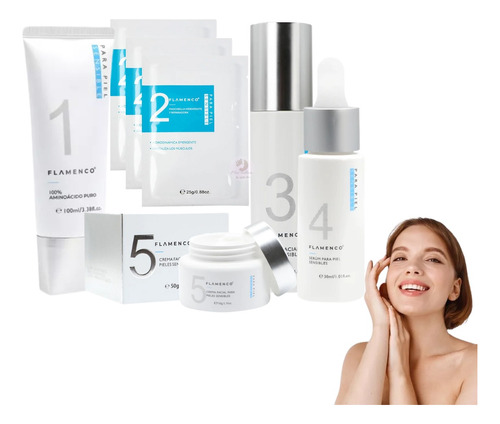 Pack Skin Care Piel Sensible Serum Crema Mascarilla 