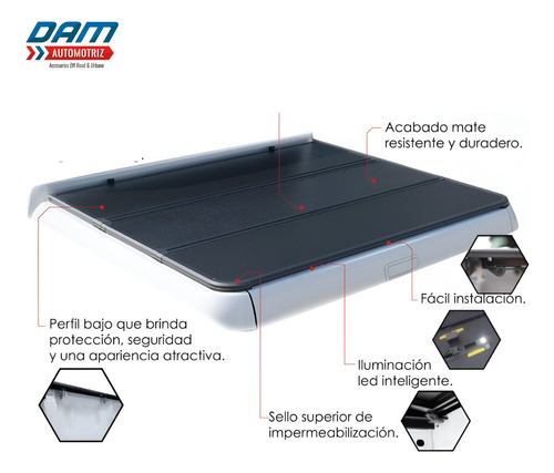 Tapa Batea Ram 1200 2024 2025 Rigida Trifold Triptica