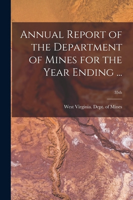 Libro Annual Report Of The Department Of Mines For The Ye...