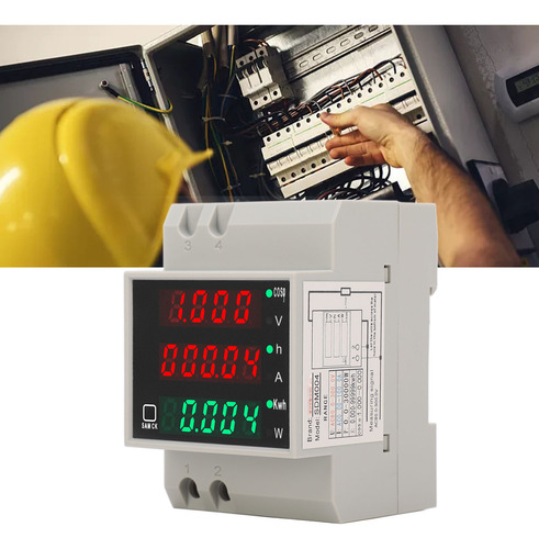 Medidor De Voltaje Ac 80-300v 100a Din Rail Power Digital