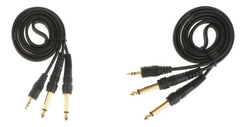 2 Unidades De Adaptador De 3,5 Mm Para Duplo De 6,5 Mm Macho