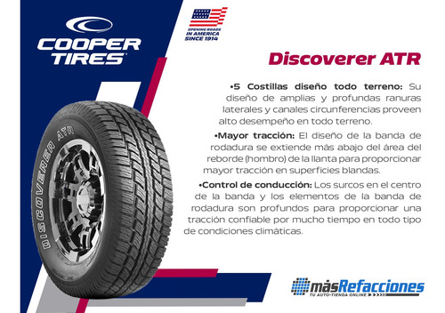 Kit De 4 Llantas 235/60r17 102t Sl Cooper Discoverer Atr