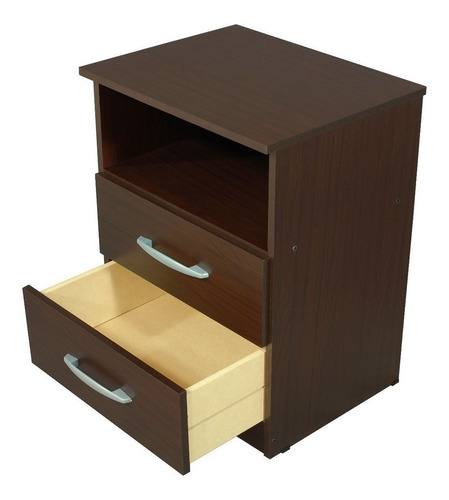Mesa De Luz 2 Cajones 1 Estante Mosconi Express Dormitorio