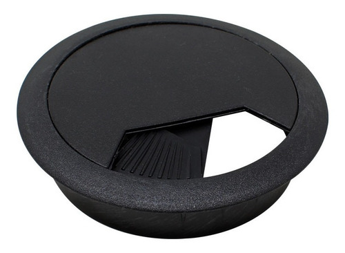 Pasacable Para Escritorio 60mm Tapa  Plastica Negro