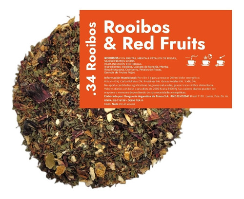 Te En Hebras Hora De Blendear X 250g- .34 Rooibos Red Fruits