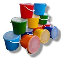 Comprar 48 Cubetas Con Tapa Y Asa Plástico Bote Lechero 3 Litros 