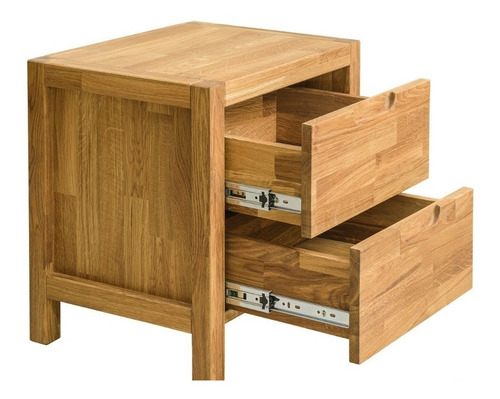 Imagen 2 de 3 de Mesa De Noche Madera 100% Maciza De Roble Ref: Maciza107
