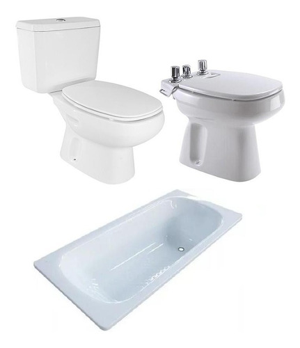 Combo Sanitarios Roca Mónaco + Bañera Roca Sacha 170 Cm