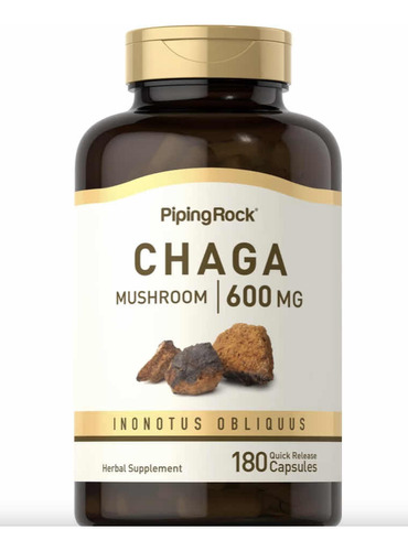 Chaga Mushroom 600mg *180 Caps- Pipingrock