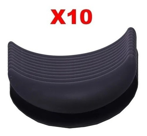 Silicona Goma De Cuello Negro Lava Pelos Peluquería X 10