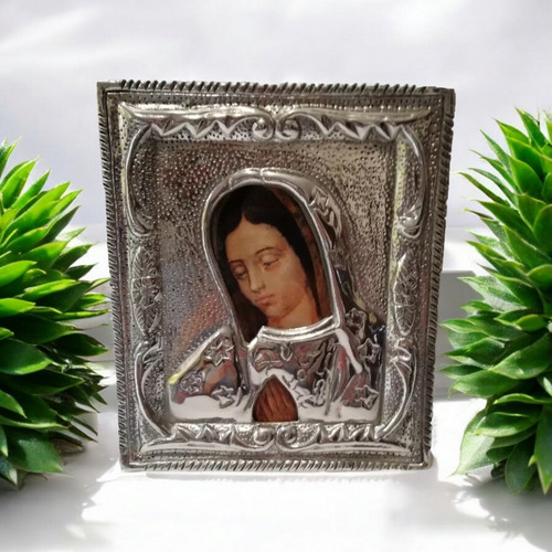 Lote 10 Cuadros Virgen De Guadalupe En Pewter