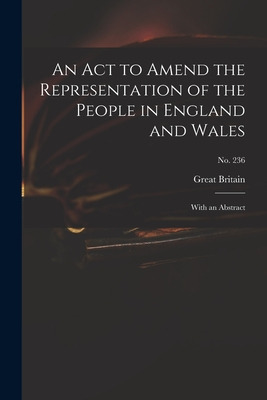 Libro An Act To Amend The Representation Of The People In...