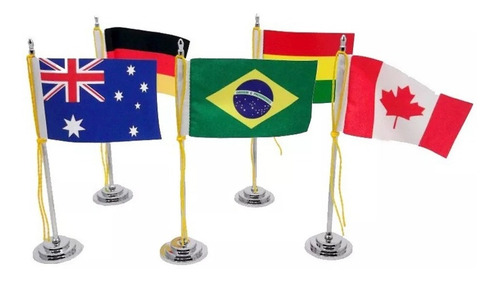 Imagem 2 de 2 de Mini Bandeira De Mesa Da Itália 15 Cm Poliéster