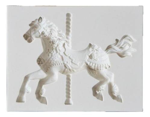 Molde De Silicona Para Fondant De Caballo Carrusel Cupca [u]