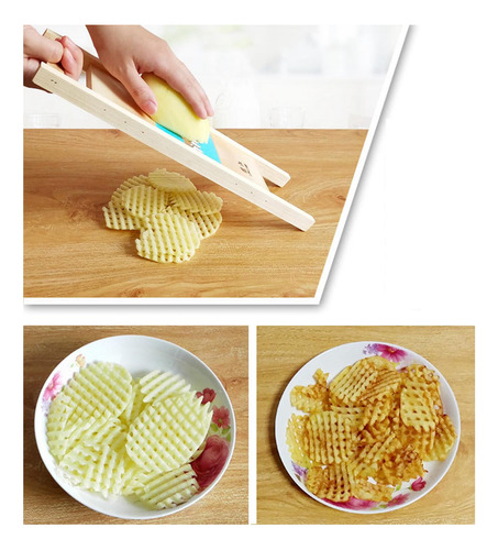 2 X 6 Cortadores De Patatas Con Rejilla, Cortador 2 Piezas