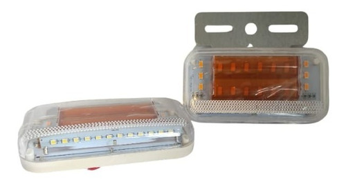 Juego De Faros Led Laterales 24v Ambar Doble Funcion