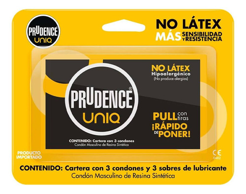 Condones Sin Látex Prudence Uniq 3 Condones