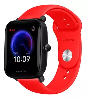 Correa Compatible Con Amazfit Bip U Rojo Broche 20m