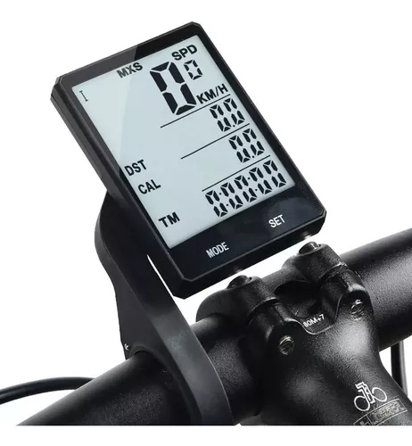 Velocímetro de bicicleta con cable resistente al agua y pantalla LCD:  seguimiento de distancia, velocidad y tiempo para ciclismo y fitness