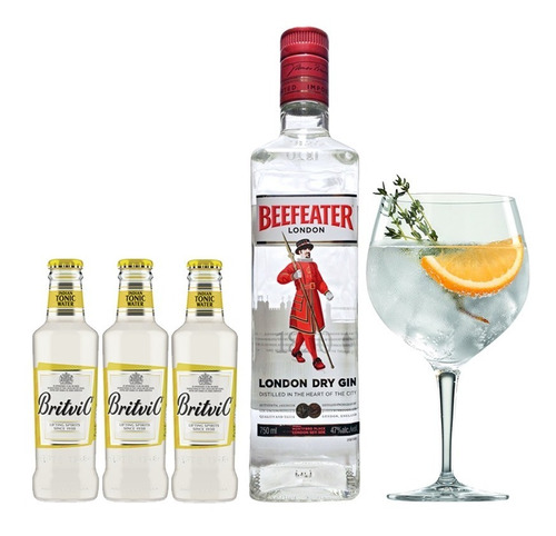 Set Gin Tonic: Beefeater + Tónica Britvic X3 + Copa Cristal