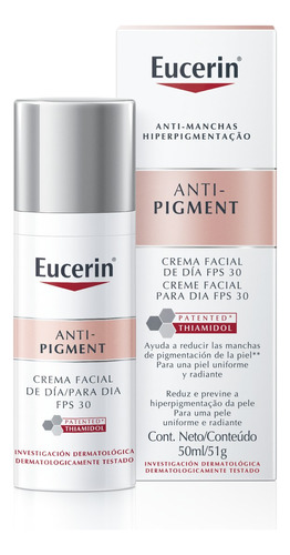 Eucerin Anti-pigment Creme Clareador Facial Dia Fps 30 50ml Tipo de pele Todos os tipos de pele