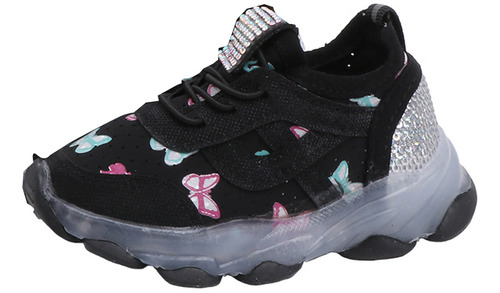 Zapatos Infantiles De Moda Butterfly Led Luminous Shoes