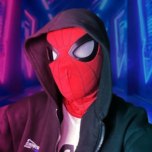 Para Eee Máscara Realista De Spider-man Que Puede Parpadear