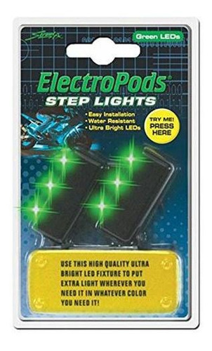 Luz Rectangular Para Motocicleta, Electropods, Verde/negro