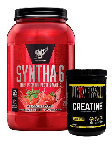 Syntha 6 X 2,9lb + Creatina Universal X 300g