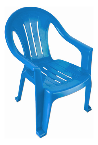 Silla Sillon Infantil Plastica Isabella Con Apoyabrazos Color Celeste
