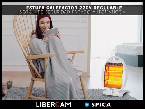 Calefactor Electrico Estufa Electrica Spica Sp-1620 Halogena Color