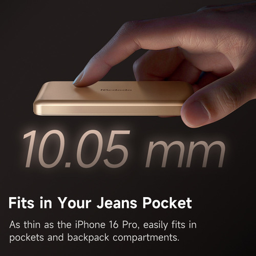 Power Bank Inalámbrico Magnético Cargador Delgado 5000mah Desert Gold