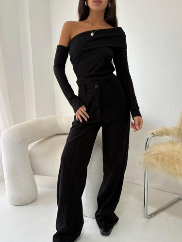 Pantalón De Vestir De Corderoy De Mujer