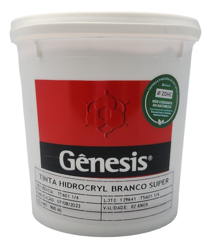 Tinta Serigráfica Tecido Hidrocryl Mix Branco Gênesis 900ml