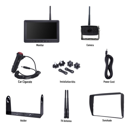 Monitor De Camiones Inalámbricos 4 Pcs Cámara De Vista