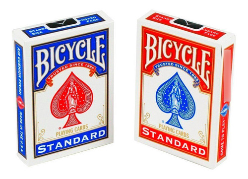 2 Baralhos Bicycle Standard - Azul E Vermelho - Poker Size