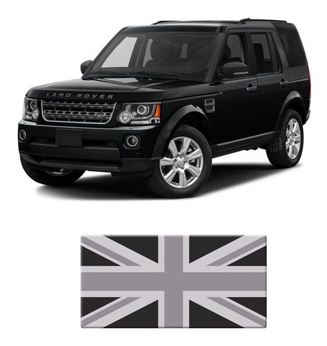 Adesivo Resinado Bandeira Inglaterra Land Rover Black White