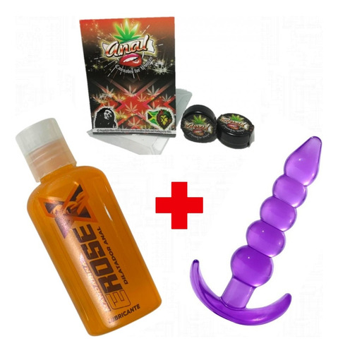 Lubricante Dilatador Anal + Plug Anal + Crema Anal Cannabis