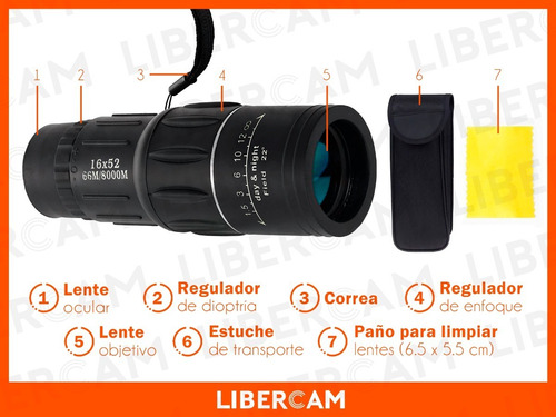 Imagen 7 de 10 de Telescopio Monocular Portatil Visor Potente Largo Alcance