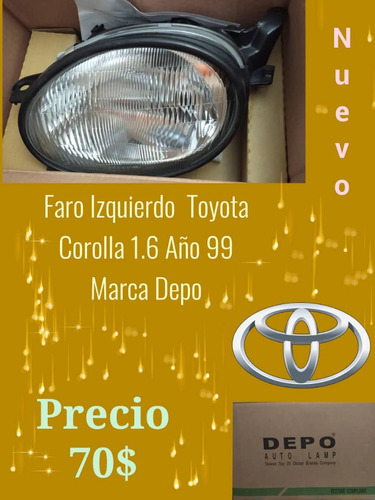 Faro Izquierdo Toyota Corolla 1.6 Año 99 (depo)