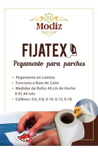 Vinil Textil, Adhesivo Textil 2 Caras, Papel Bifaz, Fijatex